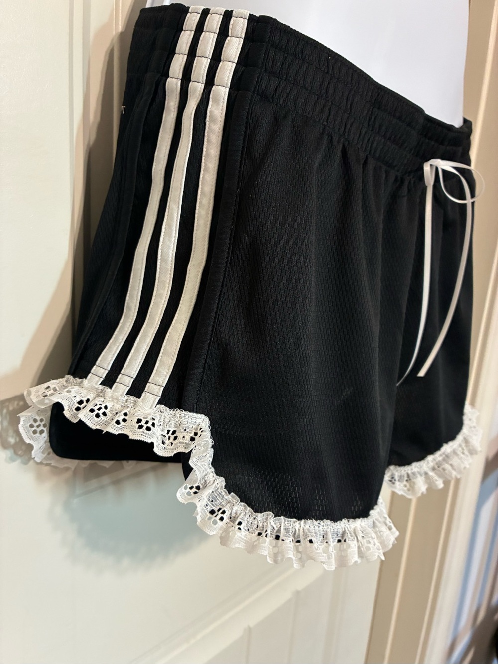 Adidas Athletic Shorts Lace Trim and Side Shorts - Picture 3 of 6